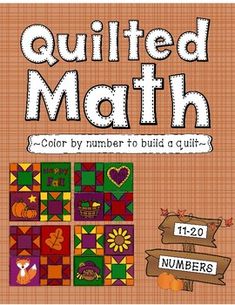 quilted math color by number to build a quilt - book with numbers and pictures