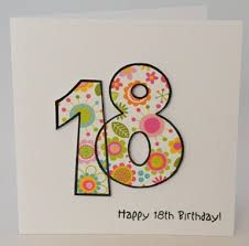 a birthday card with the number eighteen on it