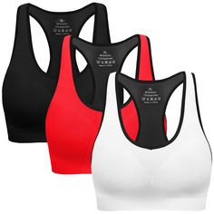 PRICES MAY VARY. Pullover Style and Removeable Pads High support Sports Bra. This High-support sport bra and a comfy racerback in smooth Body-Wick fabric to keep you cool, from cycling to circuit training. The Ladies High-support Bra Top Is Perfect For Training Sessions Down At The Gym, Constructed With A Built In Bra For Added Support Along With Ventilation Panels And Wide Shoulder Straps For A Cool And Comfortable Fit. This Sports Bra Also Benefits From An Elasticated Hem, Finished Off With Re Supportive Racerback Sports Bra With Built-in Padding, Sports Bra With Light Support For Sports Season, Light Support Sports Bra For Sports Season, Breathable Racerback Sports Bra For Light Sports, Racerback Sports Bra For Sports Events, Racerback Sports Bra With Built-in Padding For Sports Events, Compressive Seamless Sports Bra For Events, Breathable Sports Bra With Athletic Fit, Medium Support Sports Bra For Light Sports