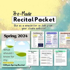 the spring 2012 pre - made rectal packet is available for students to use in their classroom