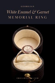 This Georgian Mourning / Memorial Ring was made to memorialize Mary Spalton who died at the tender age of just 4 years old. Memorial rings were (as a general rule) decorated with black enamel. The exception is in the instance that the deceased was unmarried, in which case white enamel was used. We offer antique jewelry sourced with the utmost care. All of our jewelry is one-of-a-kind, check out our collection today! Victorian Enamel Ring Engraved For Anniversary, Victorian Engraved Enamel Ring For Anniversary, Victorian Engraved Rings For Memorial, Victorian Memorial Jewelry Ring, Antique Engraved Ring For Memorial, Victorian Engraved Memorial Rings, Heirloom Ring Jewelry For Memorial, Heirloom Style Hallmarked Engraved Ring For Memorial, Heirloom Enamel Ring With Rose Cut Diamonds