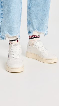 Autry Medalist Sneakers | Shopbop Classic Leather Ankle-high Sneakers, Classic Ankle-high Leather Sneakers, Sneakers With Leather Sole And Round Toe, Leather Sole Sneakers With Round Toe And Medium Fit, Leather Sneakers With Cushioned Footbed, Classic Low-top Lace-up Shoes With Removable Insole, Ankle-high Leather Sneakers With Leather Sole, Classic Flat Heel Sneakers With White Sole, Classic Sneakers With Removable Insole And Round Toe