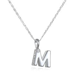 This Talisman Necklace is part of the Penelope Initial Series, an original Sequin design of the letter M, set with crystals in amazing detail. Initial Talismans give you so many options to add to your neck game! Whether you select your own monogram or letters to represent someone close to your heart, these delicate necklaces are perfect for layering or a standalone statement. Charm measures 0.75" tall. Chain measures 16" with lobster claw clasp and a 3" extender. Materials: 22K gold-plated brass Silver Initial Pendant Necklace With Charms, Silver Initial Necklace With Pendant Charms, Silver Pendant Initial Necklace With Charms, Silver Initials Pendant Necklace, Formal Initials Pendant Necklace, Silver Pendant Initial Necklace For Formal Occasions, Formal Necklace With Initial Pendant, Formal Silver Pendant Initial Necklace, Silver Jewelry With Large Initial Pendant