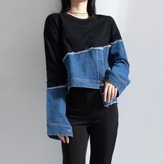 This is perfect for those who are looking for a clothing for a good price. It is fashionable, stylish, and it will look great on anyone who wears it. Do you wanahavit? SIZE S:length:50-59cm,bust:96cm,shoulder:59cm,sleeve length:56cm M:length:51-60cm,bust:100cm,shoulder:60cm,sleeve length:57cm L:length:52-61cm,bust:104c Trendy Oversized Patchwork Sweatshirt, Trendy Long Sleeve Tops With Splicing, Trendy Long Sleeve Spliced Tops, Trendy Patchwork Crew Neck Sweatshirt, Trendy Crew Neck Sweatshirt With Contrast Color, Cotton Patchwork Sweatshirt For Layering, Oversized Long Sleeve Tops With Splicing, Patchwork Cotton Sweatshirt For Layering, Cotton Sweatshirt With Splicing Long Sleeve