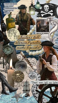 a collage of pirate images and pictures