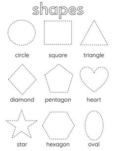 shapes worksheet for preschool