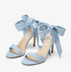 Bowknot Bandage High Heels sold by KOSMUISHOE on Storenvy Heels Shoes For Women, Preppy Shoes, Cute Shoes Heels, Cute Prom Dresses, High Heels Shoes, Cute Heels, Shoe Inspo, Blue Heels, Prom Shoes