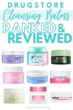 The Best Drugstore Cleansing Balms - Creativity Jar Best Cleansing Balm, Makeup Remover Balm, Best Makeup Remover, Makeup Shopping, Diy Beauty Treatments, Best Face Wash, Best Drugstore Makeup, Neutrogena Makeup