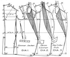 three different types of shirts and ties are shown in this drawing, with the measurements for each