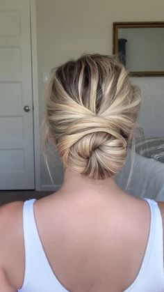 My Favorite Easy Updo! Beginner Updo Hair Tutorial! Medium & Long Hair Updo #hairshorts Easy Updos For Long Hair, Easy Bun Hairstyles, Hair Bun Tutorial, Medium Long Hair, Long Hair Updo, Hair Tutorials For Medium Hair