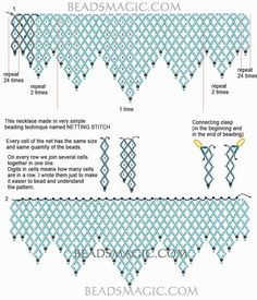 the instructions for beading with beadsmagic com's free - to - use pattern