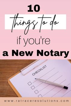 checklist for new notaries