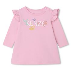 Embroidered Designs, Cotton Outfit, Fleece Dress, Jogging Suit, Patterned Leggings, Kenzo Kids, Kids Set, Pink Outfits, Baby Prints