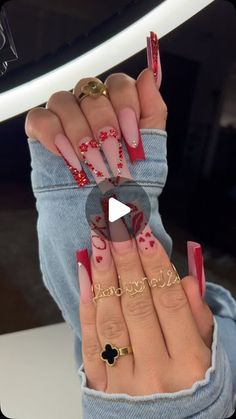 Sandi Castañeda on Instagram: "LOVE❤️✨ #detroitnails #greennails #springnails #pastelnails #nailsofinstagram #nailart #nailporn #nailtech #nailsonfleek #nailsaddict #nailsaddict #taperedsquarenails #longnails #glitternails #frenchtipnails #nailtech #reels #reelsinstagram #sandinails #nailsnailsnails"