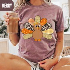 Cute Thanksgiving Turkey Tee - Stylish Patterns on Comfort Colors Shirt   Introducing our adorable turkey t-shirt, perfect for Thanksgiving celebrations! This delightful design showcases a turkey with its feathers featuring a variety of patterns and prints, including leopard spots and playful polka dots. Made from comfortable fabric by Comfort Colors, this tee is both stylish and festive, making it a perfect addition to your holiday wardrobe. Stand out at gatherings with this unique piece that e Turkey Tshirt Diy, Wardrobe Stand, Turkey Pattern, Thanksgiving Tee, Cute Autumn, Turkey Shirts, Vintage Thanksgiving, Thanksgiving Shirt, Leopard Spots