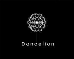 the dandelion logo on a black background