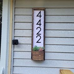 Fairview Vertical Address Sign Planter, House Number, House Number Sign, Address Sign, Address Plaque Personalized Numbers Sign, Housewarm - Etsy House Number Plaque, Address Numbers, House Number Sign, Number Sign, Bella Vista, Address Plaque, House Number, Address Sign, House Numbers