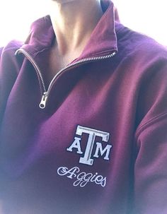 Texas A&M Aggies Quarter-Zip Pullover Sweatshirt Fall College Half-zip Sweatshirt, Half-zip Sweatshirt For College, College Fall Half-zip Tops, Half-zip Top For College In Fall, College Half-zip Tops For Fall, Half-zip Fall Tops For College, Texas A And M, A And M, Womens Hoodies