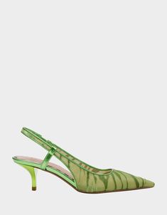 WILLAH GREEN Green Kitten Heels, Christian Modesty, Betsey Johnson Clothes, Green Heels, Walk On The Wild Side, Betsey Johnson Dresses, 2 Inch Heels, Shoe Closet, Fall Shoes