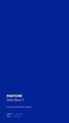 pantone's dark blue color is shown in the image, and it appears to be