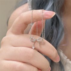 Hollow Crystal Pendant Heart Necklace MK19119