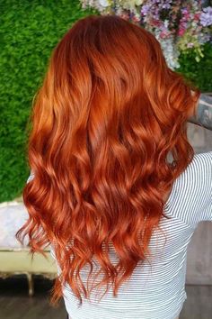 Copper Hair With Highlights, Burnt Orange Hair, Orange Hair Dye, Red Orange Hair, Red Copper Hair Color, Red Hair Looks