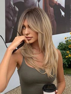 Hairstyles For Layered Hair, Blonde Hair Inspiration, Haircuts Straight Hair, Long Hair With Bangs, Short Hairstyle, Long Layered Hair, Long Blonde Hair