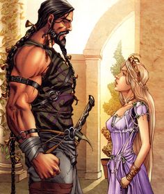 Khal Drogo & Daenerys Daenerys And Khal, Game Of Thrones 3, Game Of Thrones Books, Asoiaf Art, Cersei Lannister, Gra O Tron, Games Of Thrones, Valar Morghulis, Game Of Thrones Art