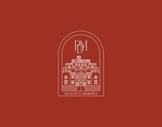 the logo for palaca de memoora, which is located on top of a red wall