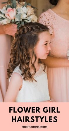 30+ Absolutely Adorable Flower Girl Hairstyles + Tutorials Flower Crown Hairstyle Kids, Hairstyles For Flowergirls Hair, Flower Girl Hairstyles With Braids, Flower Girl Hairstyles Half Up Half Down, Flower Girl Half Up Hairstyles, Flower Girl Hairstyles For Short Hair, Flower Girl Wedding Hairstyles, Flower Girl Hairstyles With Flower Crown, Flower Girl Hairstyles Half Up