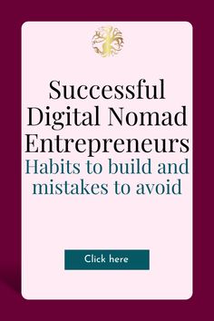 a book cover with the title successful digital nomad enterprises