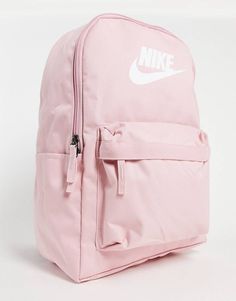 Pink School Backpack, Nike School Backpacks, Nike Heritage Backpack, Nike Font, Nike Rosa, Pink School Bags, Pink Backpacks, Cute Backpacks For School, Mochila Nike