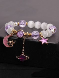 Girly Bracelets, Bff Jewelry, Pretty Jewelry Necklaces, Magical Jewelry, Jewelry Accessories Ideas, Girly Accessories, Fancy Jewellery, Star Moon, Pretty Bracelets