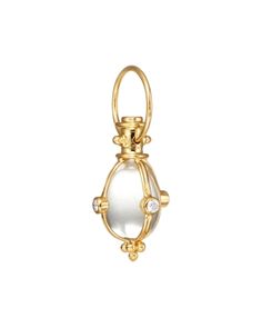 Temple St. Clair 18K Classic Amulet Pendant with Oval Rock Crystal and Diamond Oval Amulet Jewelry With Detachable Pendant, Luxury Oval Jewelry For Keepsake, Oval Necklace, Heart Pendant Gold, Heart Pendant Diamond, Rose Gold Jewelry, Rock Crystal, Diamond Crystal, Diamond Heart