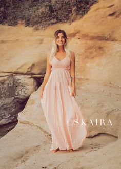 Pink Lace Crochet Maxi Open Back Backless Summer Beach Dress – Skaira