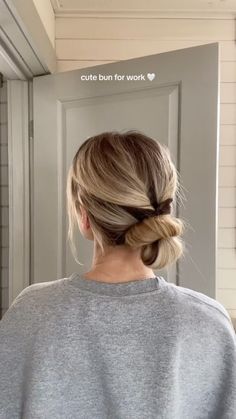 Audrey Anne Jean | Save for later 🤍 • • • #easyhairstyle #ponytailhack #easterhairstyle #easter #bunhack #winterhairstyle #grwm #greasyhairstyle… | Instagram Low Twisted Bun, Twisted Bun, Back Braid, Ice Blonde, Romantic Updo, Twist Bun, Hair Flow, Sunny Season, Daily Hairstyles