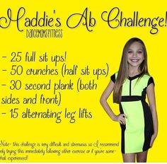 Dance Moms Workout Challenge, Dance Moms Workout, An Challenge, Tv Show Workouts, Meditation Challenge, Teen Workout Plan, Tv Workouts, Dance Workout Routine