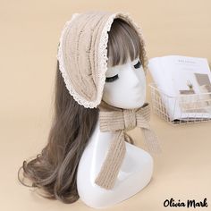 Color: Beige Winter Hairstyles, Earmuffs, Bird In Bag, Olivia Mark, Autumn And Winter, Hair Band, Winter Outfits, Crochet Hats, Hair Accessories