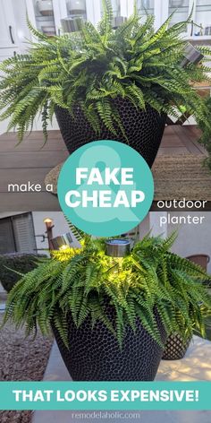 fake cheap outdoor planter that looks expensive