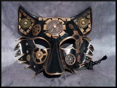 Steampunk Wolf, Copper Steampunk, Steampunk Masquerade, Mask Steampunk, Mode Steampunk, Steampunk Mask, Wolf Costume, Steampunk Leather, Wolf Mask