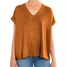 Nwt. This Soft And Lightweight Top With V-Neck Feature Brings Comfort And Elegance Which Makes It A Go-To, All Year Round Staples. Easy Layering Piece, Dress It Up Or Dress It Down With Our V Neck Knit Tee. Soft, Hacci Knit Casual Top With Rolled Sleeve Detail Comfortable, Relaxed, V-Neck For Everyday Wear 57% Rayon, 40% Polyester, 3% Spandex S743 Solid V-neck Knit Top For Layering, Relaxed Fit V-neck Knit Top, Casual V-neck Knit Top For Layering, Brown V-neck Knit Top For Spring, Trendy V-neck Soft Knit Tops, Trendy Soft Knit V-neck Tops, Casual Soft Knit V-neck Top, Casual Brown V-neck Knit Top, Trendy Brown V-neck Top