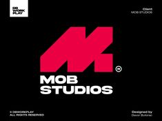 the cover art for mob studios'latest album, featuring pink letters and black background