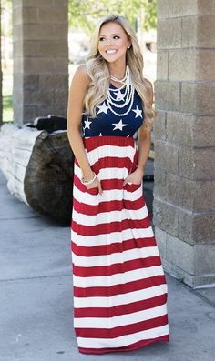 happy 4th of july Cheap Patriotic Cotton Dresses, Cheap Patriotic Sleeveless Dress, Country Maxi Dress, American Flag Dress, 4th Of July Dresses, Red And Blue Dress, Flag Dress, 4th Of July Shirts, July Outfits