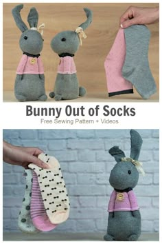 the bunny out of socks sewing pattern is easy to sew