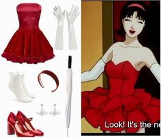 Perfect Blue Mima Dress, Cute Easy Cosplay Ideas, Blonde Haired Halloween Costumes, Perfect Blue Mima Costume, Mima Perfect Blue Red Dress, Japan Halloween Costume