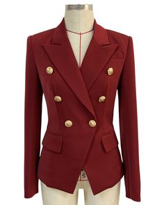 ALLARA Alexis Dark Red Blazer - Women's Fashion from ALLARA - www.shopallara.com Red Blazer Women, Shade Of Red, Tailored Design, Red Blazer, Breasted Blazer, Tweed Blazer, Double Breasted Blazer, Leather Blazer, Shades Of Red