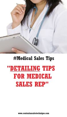 medical sales tips for medical sales reps