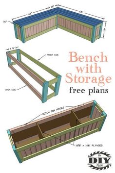 plans for a bench with storage and free plans