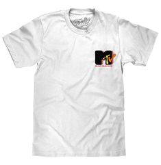 It's Time To Bring Bodacious Back... And yes, we're totally starting with this graphic tee! We've paid tribute to the channel that changed the world with a throwback, 80s art deco inspired t-shirt featuring a subdued MTV logo on the left chest, to a super striking version on the back. To ensure that this retro MTV shirt stands out - we've printed the graphic on a soft, white cotton tee. 100% Cotton Machine Wash Tumble Dry Regular Fit Printed in USA 90s Inspired White Graphic T-shirt, 90s Inspired Graphic Print T-shirt For Fans, 90s Inspired T-shirt With Graphic Print For Fans, Mtv Shirt, 80s Logo, 80s Art Deco, Mtv Logo, 80s Art, Mens 80s