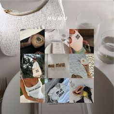 a collage of photos with different items on it